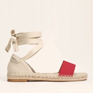 reformation lily red espadrilles